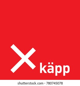 Abstract Swedish Käpp (English meaning Stick) Logo