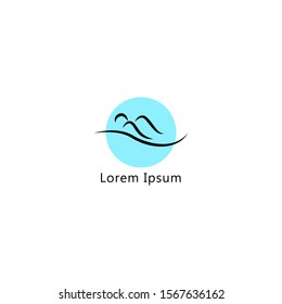 abstract swimming logo vector illustration. abstract sport logo.