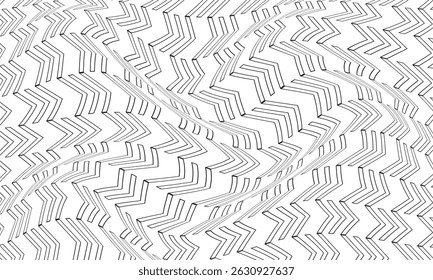 abstract swipe arrow outline wave pattern art can be used background.