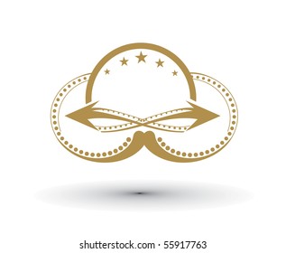 Abstract swirl arrow wave background with space of your text. vector illustration