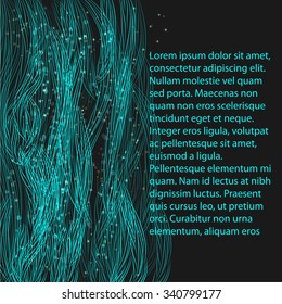abstract swirl background with blue lines