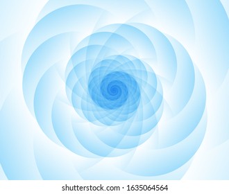 Abstract swirl background. Blue seashell pattern. 
