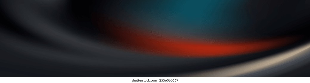 Abstract Swirl Background Dark Teal, Orange, Beige Gradient