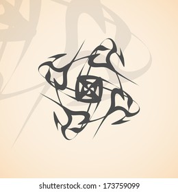 Abstract  swirl background, futuristic shapes illustration.