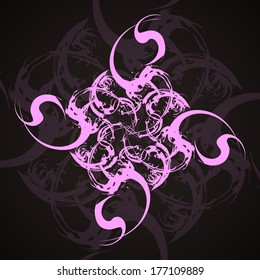 Abstract  swirl background, futuristic shapes illustration.