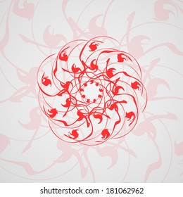 Abstract  swirl background, futuristic shapes illustration.