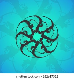 Abstract  swirl background, futuristic shapes illustration.