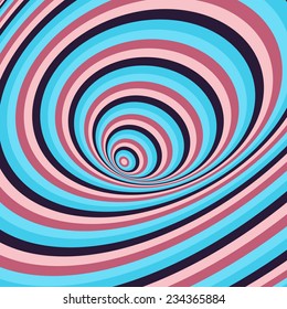 Abstract swirl background. Pattern with optical illusion. Vector illustration.  