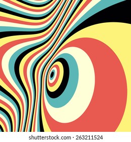 Abstract swirl background. Pattern with optical illusion. Vector illustration. 
