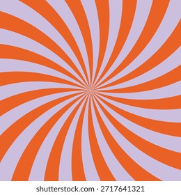 Um padrão de plano de fundo de espiral abstrato em laranja e roxo claro
