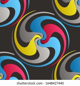 Arrière-plan abstrait tourbillon. Motif harmonieux. Modèle de conception de couverture. Illustration vectorielle.