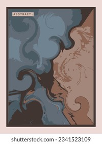Resumen del espacio de copia de la plantilla de fondo de swirl. Diseño de fondo líquido contemporáneo. Adecuado para afiches, banners, folletos, volantes, portadas de revistas, folletos o folletos.