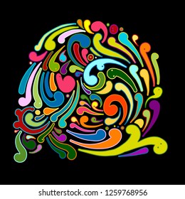 Abstract swirl background for your design