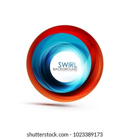Abstract swirl banner, circle vector abstract background with copy space. Vector modern techno illustration