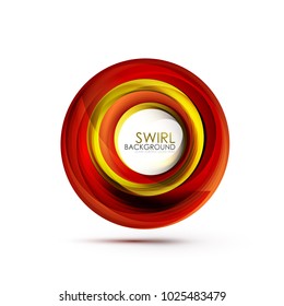 Abstract swirl banner, circle vector abstract background with copy space. Vector modern techno illustration