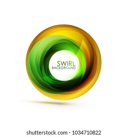 Abstract swirl banner, circle vector abstract background with copy space. Vector modern techno illustration