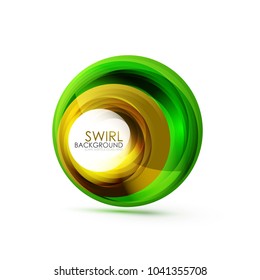 Abstract swirl banner, circle vector abstract background with copy space. Vector modern techno illustration