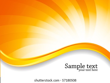 Abstract swirl bright background in orange color

