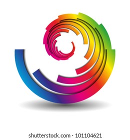 abstract swirl business icon, logo