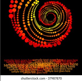 abstract swirl card illustration
