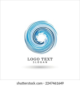 Abstract Swirl Circle Logo. Icon and Symbol Vector Template.