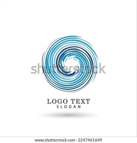 Abstract Swirl Circle Logo. Icon and Symbol Vector Template.