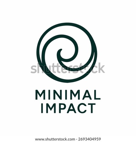 Abstract swirl in circular form representing a commitment to environmentally friendly and sustainable business practices for positive global impact.
