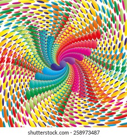 Abstract swirl colorful background, vector illustration