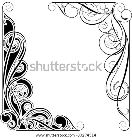 Abstract Swirl Corner Stock Vector (Royalty Free) 80294314 - Shutterstock