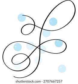 Abstract Swirl Design with Bubbles Elegant and Artistic Illustration concept