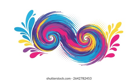 Abstract Swirl Design A Colorful Infinity Symbol Represents Harmony Balance and Creativity