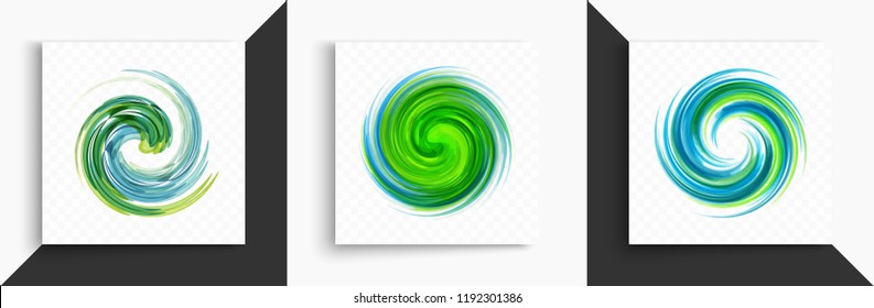 Abstract swirl design element. Spiral, rotation and swirling movement. Vector illustration with dynamic effect. 