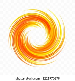 Abstract swirl design element. Spiral, rotation and swirling movement. Vector illustration with dynamic effect. 