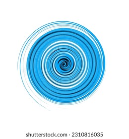 Abstract swirl design element. Spiral, rotation and swirling movement. Vector illustration with dynamic effect.