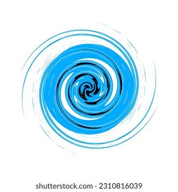 Abstract swirl design element. Spiral, rotation and swirling movement. Vector illustration with dynamic effect.