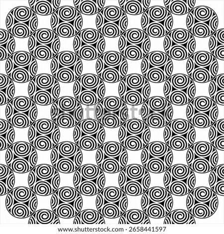 Abstract swirl design pattern. Used for design surfaces, fabrics, and textiles.