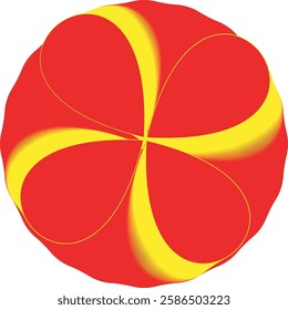 Abstract Swirl Design with Red and Yellow Colors"
- "Colorful Circular Shape with Fluid Curves"
