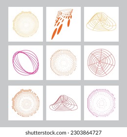 abstract swirl design vector illustration set