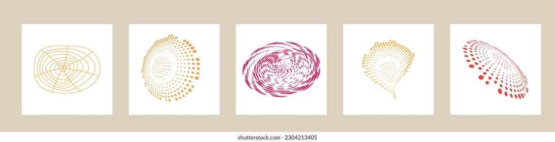 abstract swirl design vector illustration set