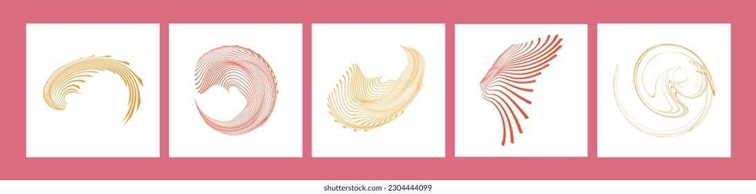 abstract swirl design vector illustration set