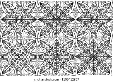 Abstract swirl floral pattern.