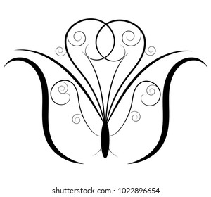 Abstract swirl flower