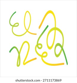 Colección de línea de degradado de remolino Abstractas