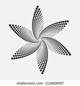 Resumen del fondo concéntrico de medio tono de giro, textura, patrón. Elemento de diseño.