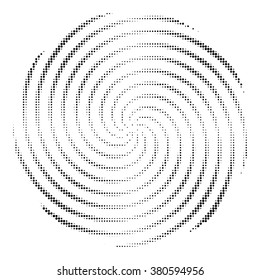 Abstract swirl halftone dot vector
