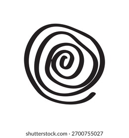 Remolino abstracto dibujado a mano elemento cómico