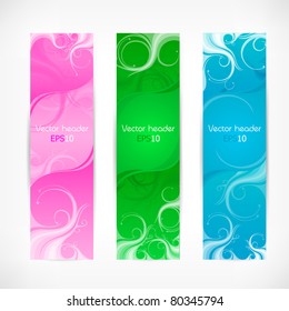 abstract swirl header vector templates