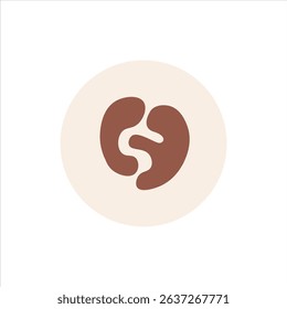 Abstract swirl icon with organic feel. Perfect for spa, wellness, or nature branding.