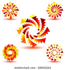 abstract swirl icon set (ideal for technology, business, innovation etc. concepts)