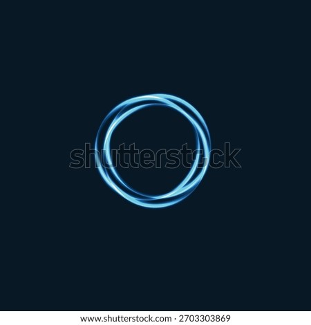 Abstract swirl lines speed rotation shimmer blue glistering shiny flash neon trail glow magic energy vector